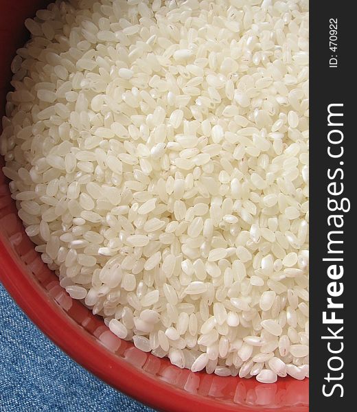 Rice In Red Bowl
