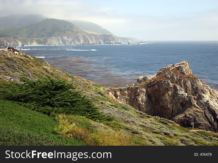 Rocky coast in Big Sur, California, U.S.A.