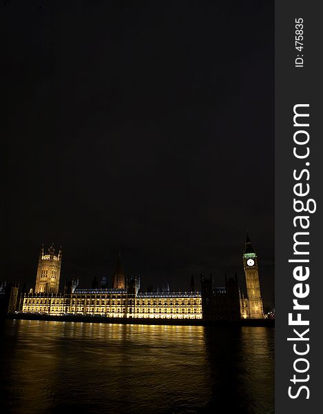 Houses of parliament and big ben at night, London, uk