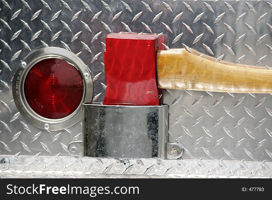 Axe and Tail Light on a firetruck