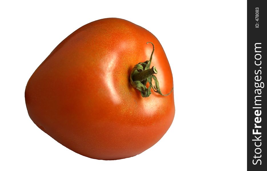Tomato Isolated on White