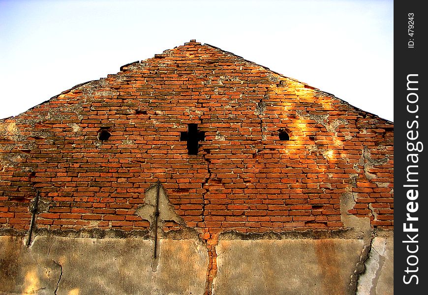 Old neighbours house wall. Old neighbours house wall