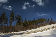 Fence Covered Snow Royalty Free Stock Photo Fence Covered Snow Royalty Free Stock Photo