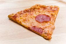 Pizza Salami With Cheese And Vegetables Stock Photography Pizza Salami With Cheese And Vegetables Stock Photography