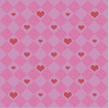 Pink Checkers & Hearts Stock Photos Pink Checkers & Hearts Stock Photos