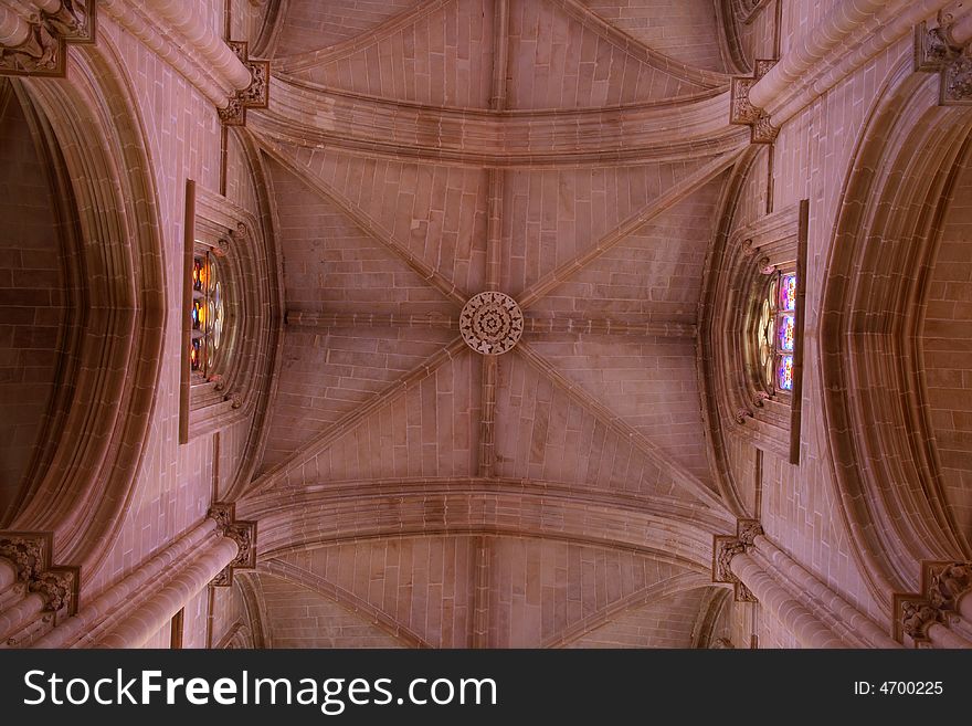 The ceiling of the monastery in Batalha