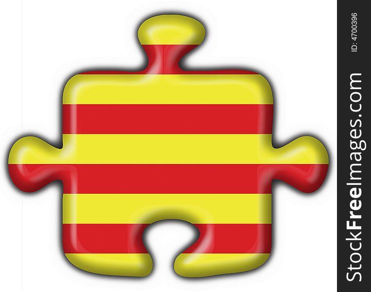 Catalonia button flag puzzle