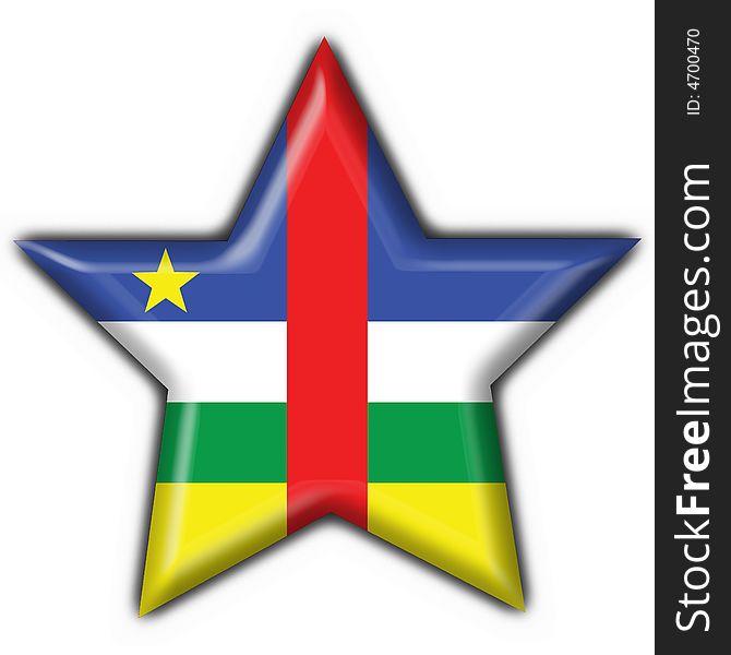 Central African Republic Flag Star Shape