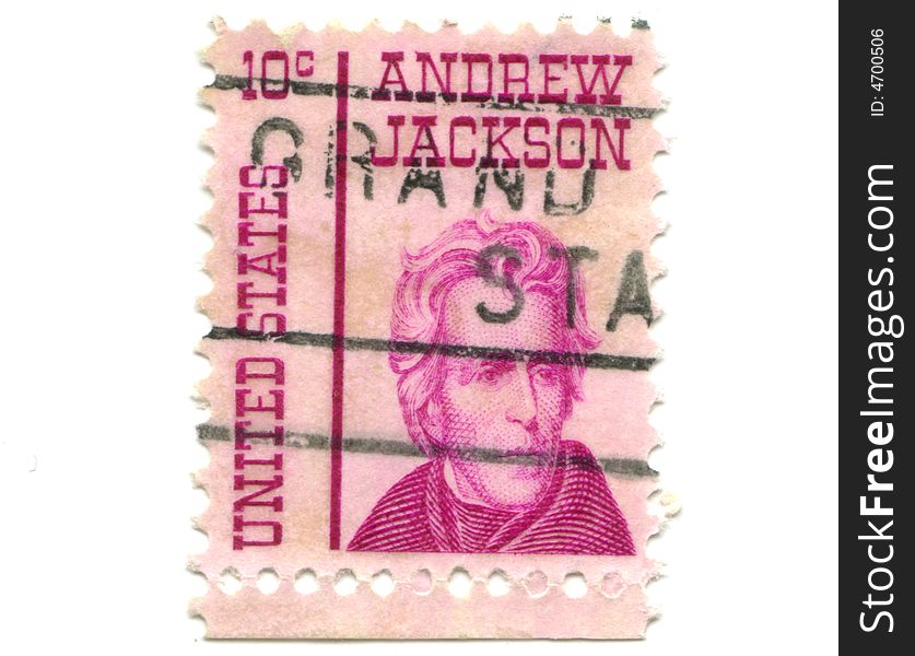 Old postage stamp andrew jackson. Old postage stamp andrew jackson