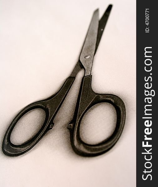 A photostatic copy of a pair of common scissors