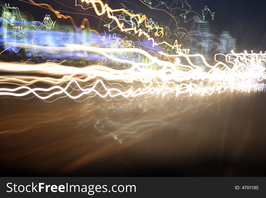 Playing with lights on the highway