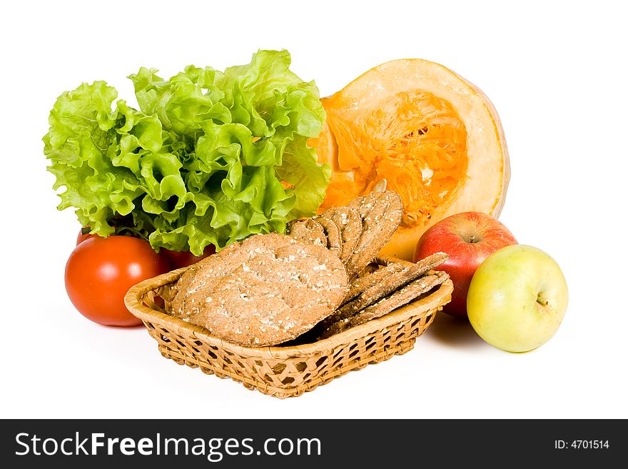 Still-life with vegetables isolated on a white background. Clipping path included. Still-life with vegetables isolated on a white background. Clipping path included.