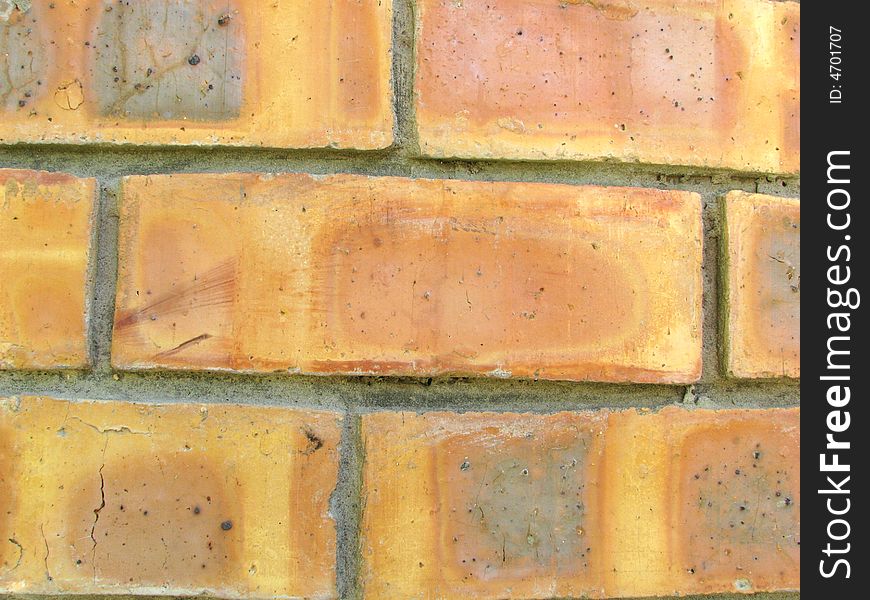 Close-up a brick wall. Close-up a brick wall