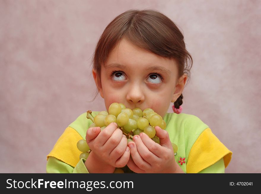 The Girl And Grapes