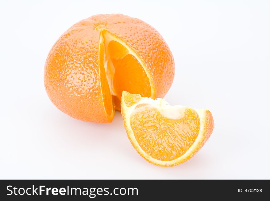 Sliced Of Orange, Isolated