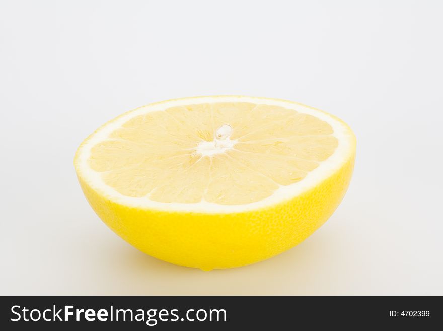 Sliced grapefruit, isolated on white