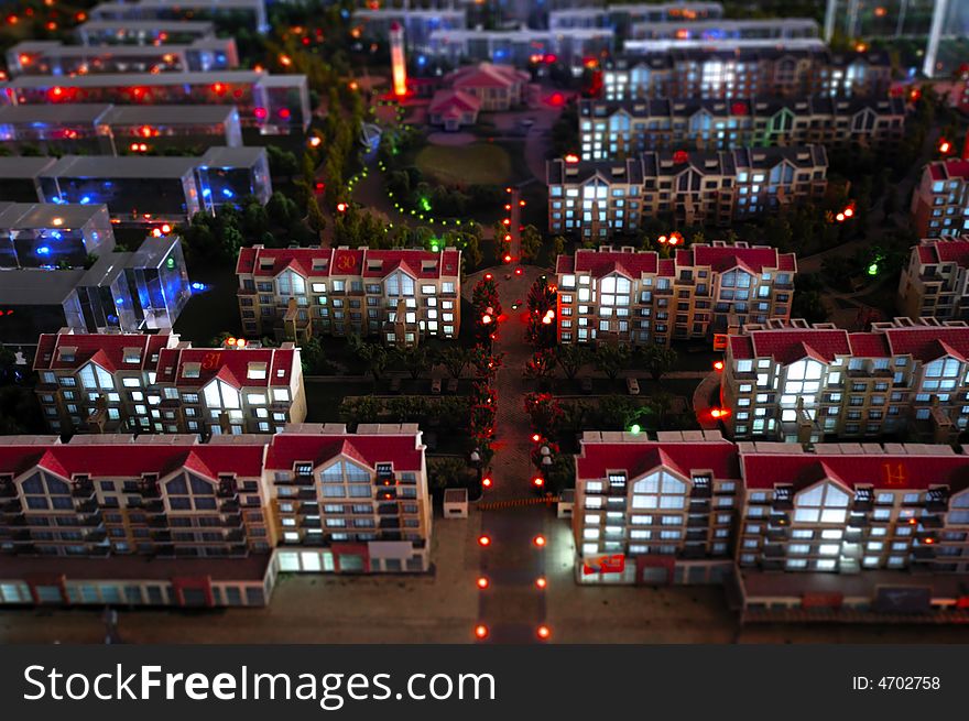 A scale model of Chinese uptown. A scale model of Chinese uptown