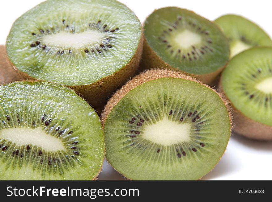 Kiwi fruit isolated on white background