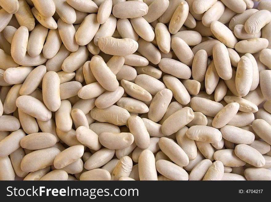 Lots of white broad beans