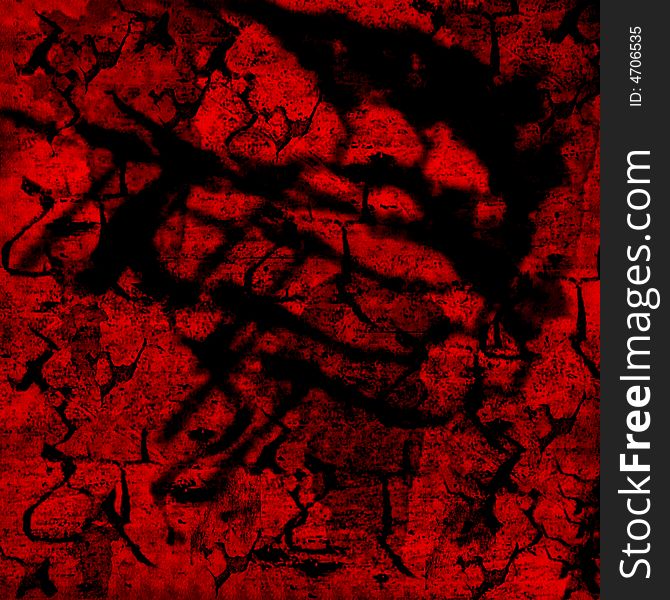 Red and black cracked grunge background. Red and black cracked grunge background