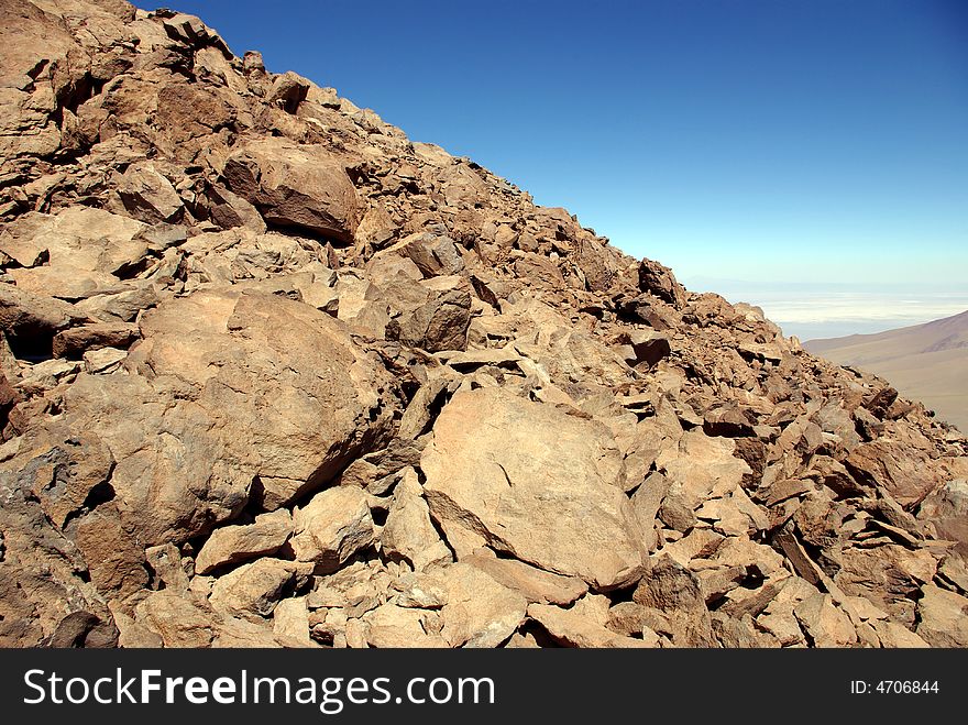 Rocks on the mountain - Cordon de Puntas Negras in the Andes Mountains, Chile