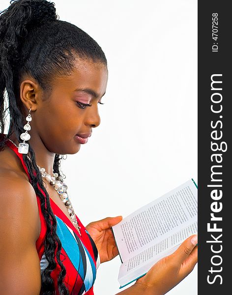 Young Africanlady With A Book