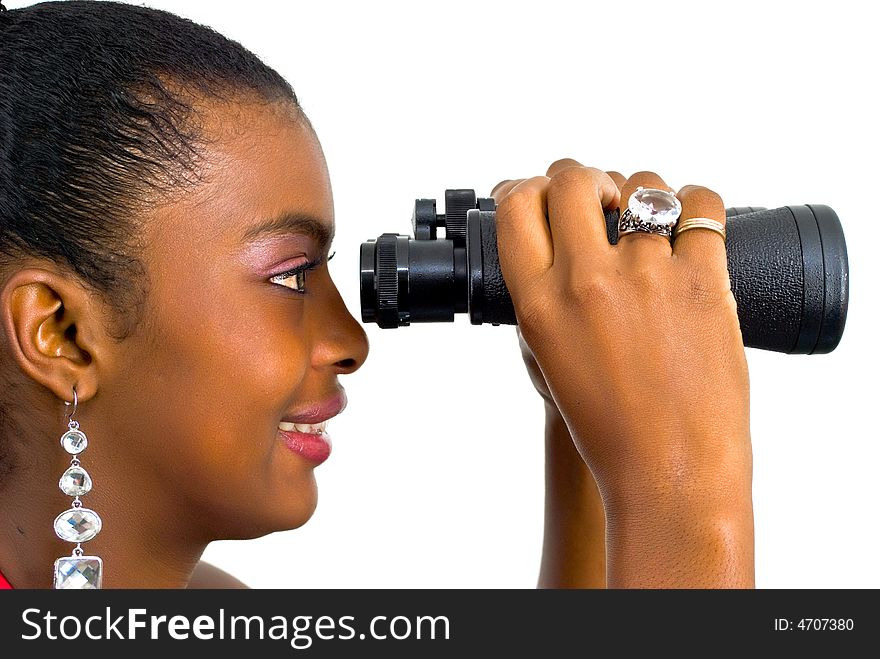 Stylish elegantyoung lady with a small red ball