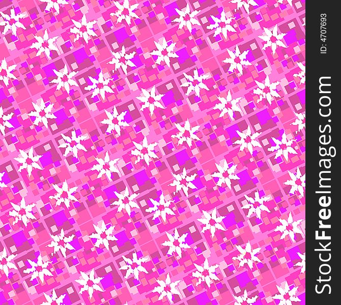 Pink repeating abstract flower background. Pink repeating abstract flower background