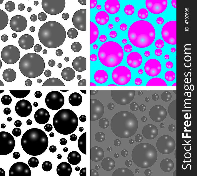 Seamless vector textures with abstract balls. Seamless vector textures with abstract balls