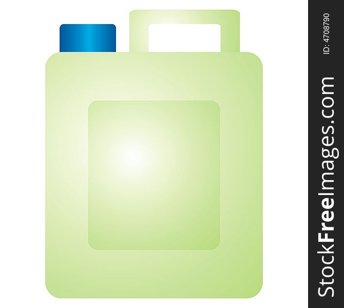 Art illustration of a plastic container