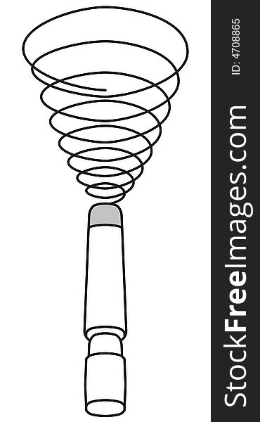 Art illustration of a balloon whisk