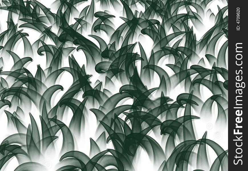 An abstract illustration of bushes.