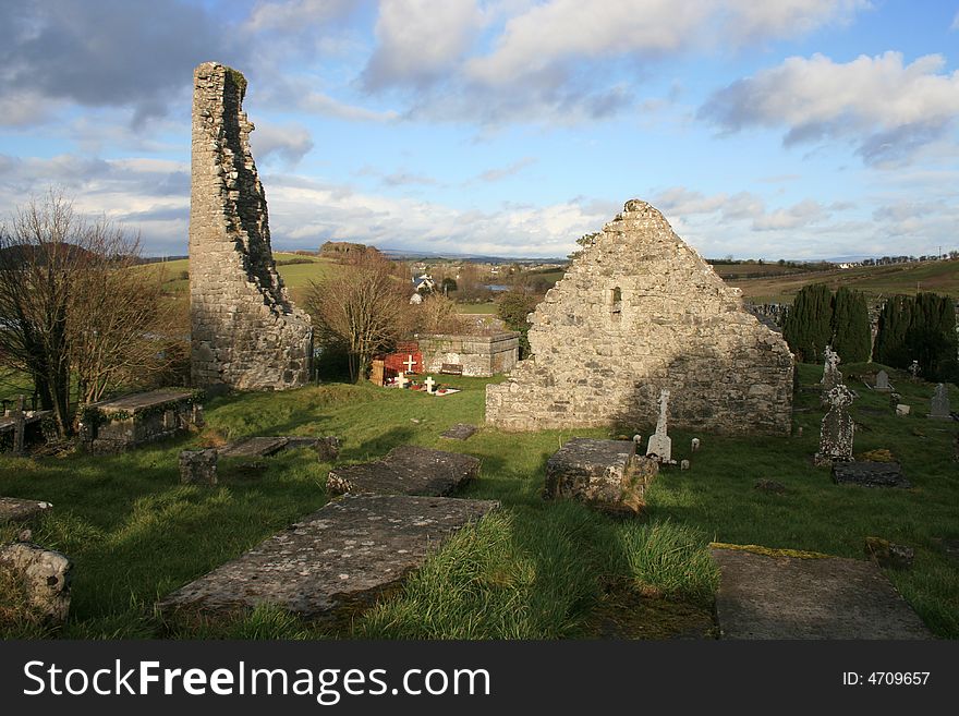 Irish Church And Cemetery Ruins