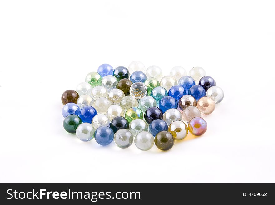 Isolated glass balls as a symbol of treasure
