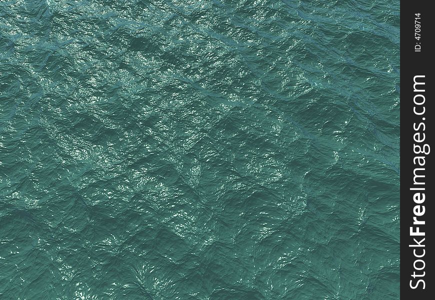 A 3D illustration of ocean surface from top.