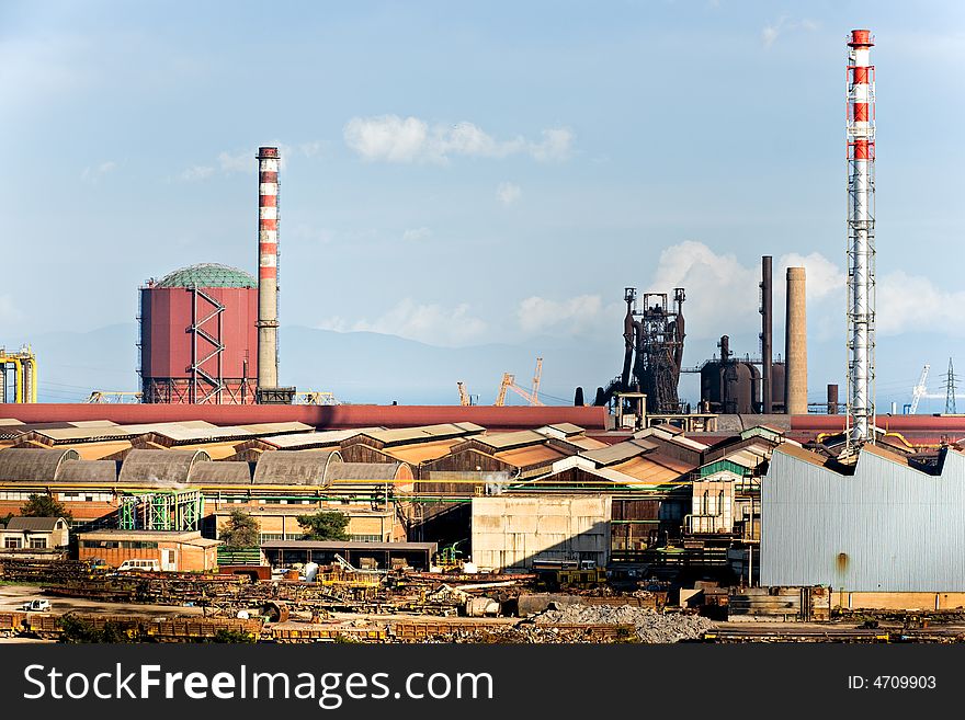 Power Plant In Piombino , Italy.