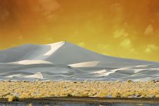 Sand Dunes Lit By Golden Sunset Royalty Free Stock Photo Sand Dunes Lit By Golden Sunset Royalty Free Stock Photo