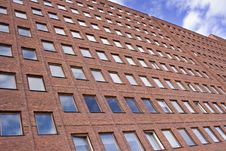 Front Of A Brick Building And A Nice Blue Sky Royalty Free Stock Photos Front Of A Brick Building And A Nice Blue Sky Royalty Free Stock Photos