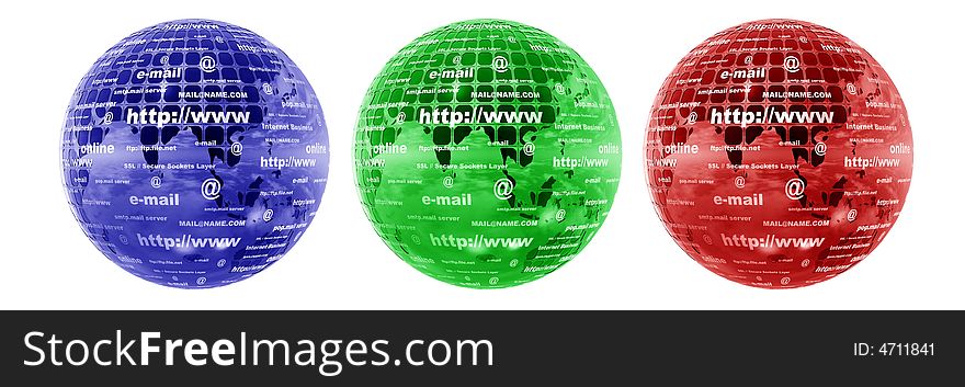 Blue Red And Green Globe