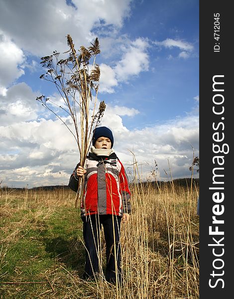 Boy On Meadow