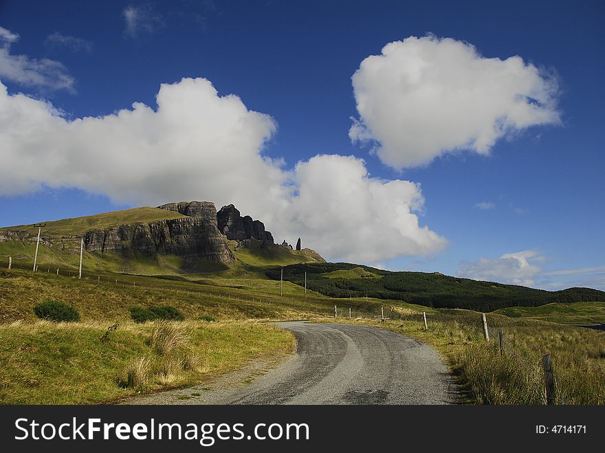 View to the old man of storr. View to the old man of storr