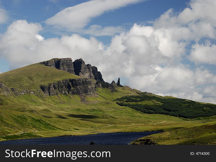 View to the old man of storr. View to the old man of storr