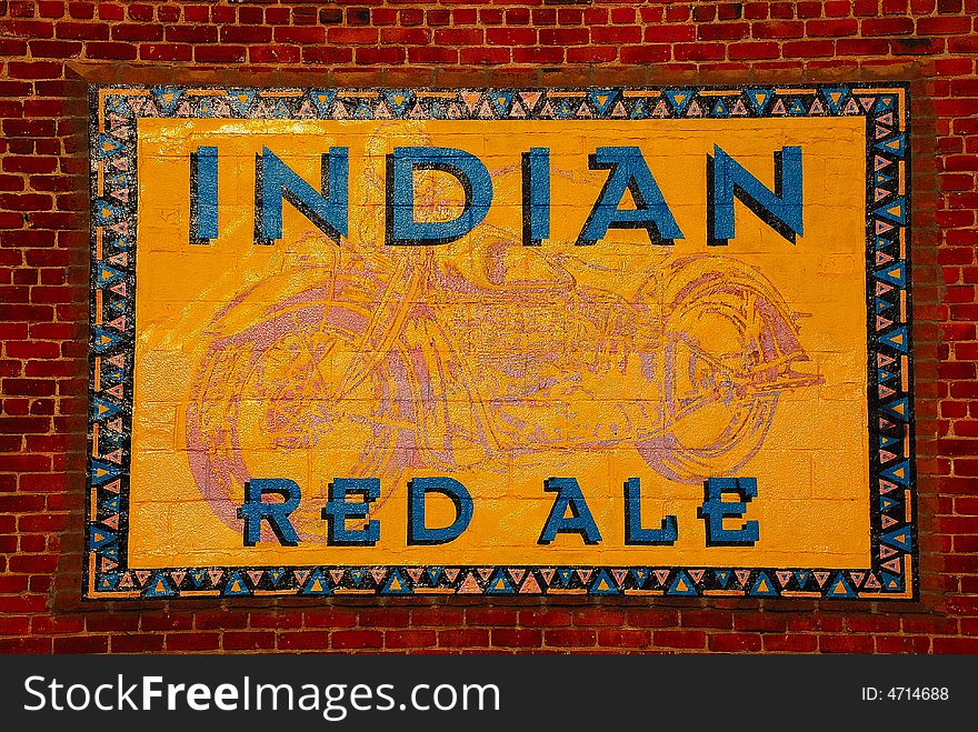 Wall Painting of Indian Red Ale at the Local Brewery Establisment