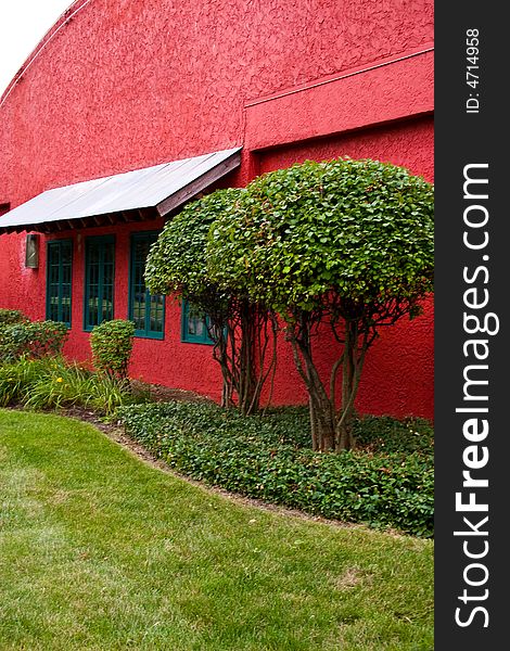 Details of a colorful building. Details of a colorful building.