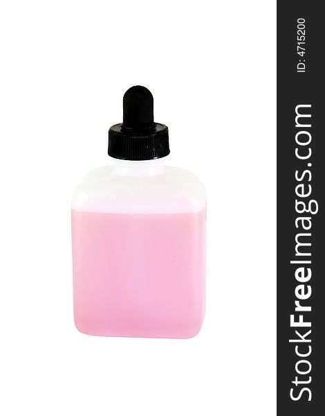 Pink Bottle isolated on white background