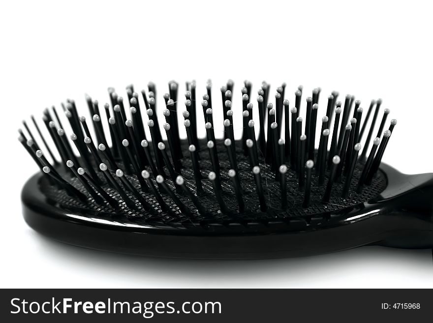 Black comb isolated on white. Black comb isolated on white