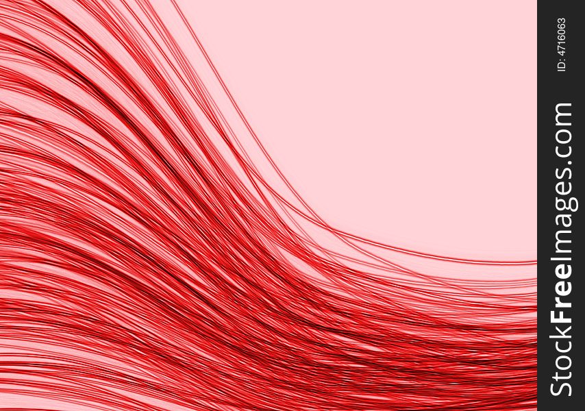 Abstract waved background with many red lines over pink. Abstract waved background with many red lines over pink