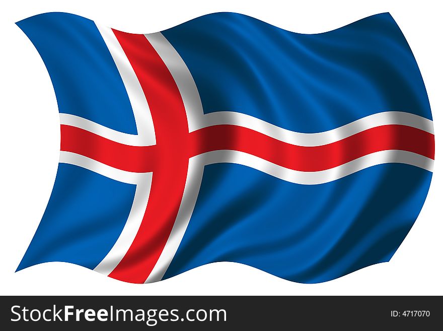 Iceland Flag Isolated