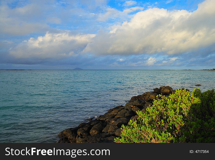 A view of Mauritius coast line. A view of Mauritius coast line