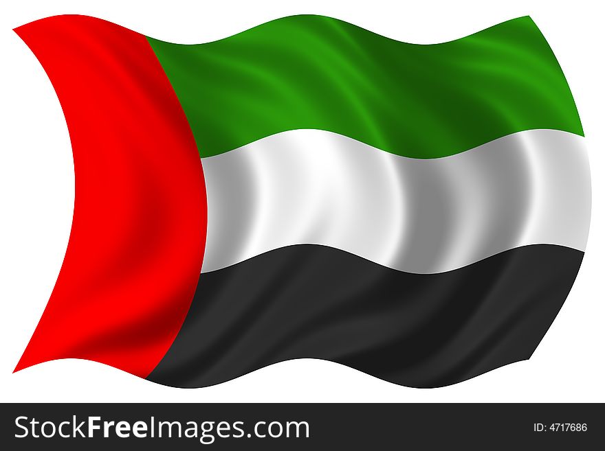 United Arab Emirates Flag Isolated